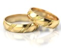 Złote obrączki ślubne z kolekcji PZ Stelmach model 021