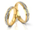 Złote obrączki ślubne z kolekcji PZ Stelmach model 002