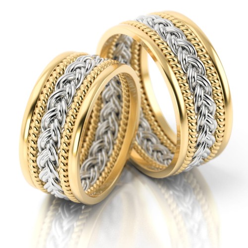 Złote obrączki ślubne z kolekcji PZ Stelmach model 007