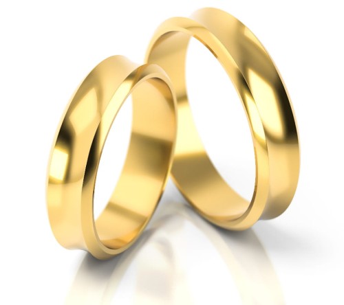 Złote obrączki ślubne z kolekcji PZ Stelmach model 065