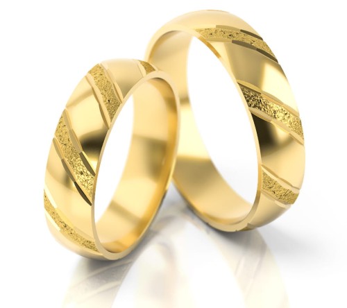 Złote obrączki ślubne z kolekcji PZ Stelmach model 021