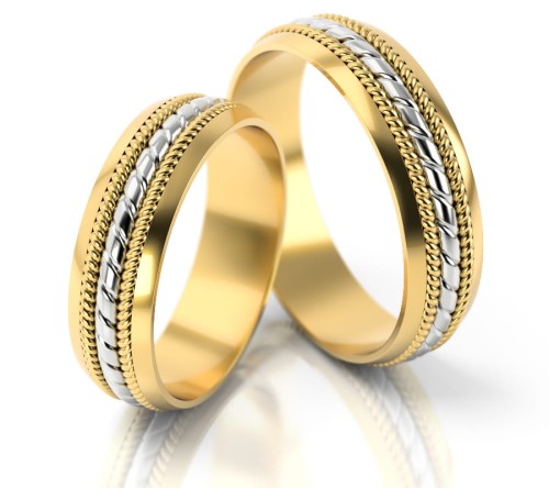 Złote obrączki ślubne z kolekcji PZ Stelmach model 069