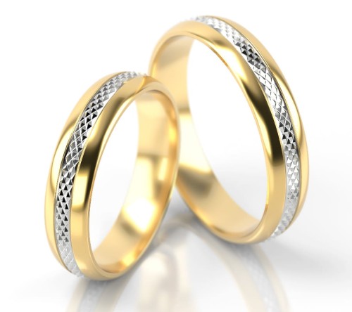 Złote obrączki ślubne z kolekcji PZ Stelmach model 003