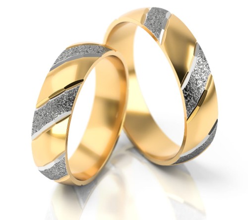 Złote obrączki ślubne z kolekcji PZ Stelmach model 004