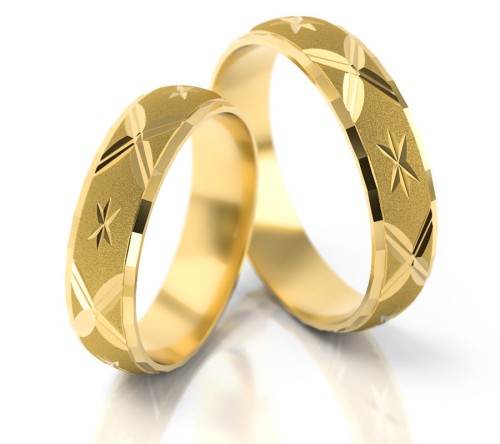 Złote obrączki ślubne z kolekcji PZ Stelmach model 020