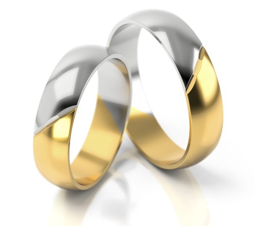 Złote obrączki ślubne z kolekcji PZ Stelmach model 075