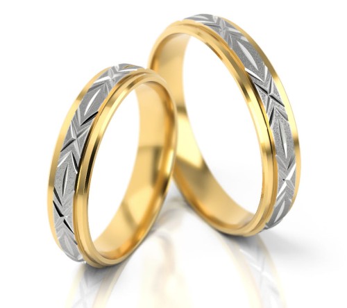 Złote obrączki ślubne z kolekcji PZ Stelmach model 002