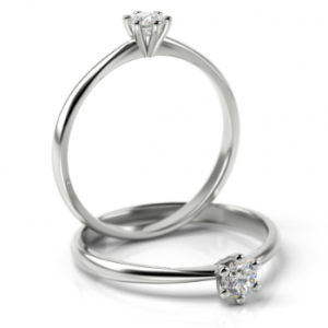 Pierścionek złoty z brylantem 0.03 ct ST-001