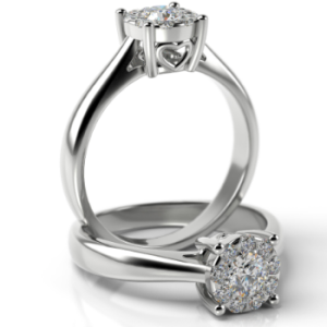 Pierścionek złoty z brylantami 0.256 ct ST-003