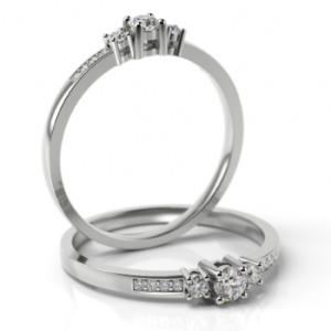 Pierścionek złoty z brylantami 0.196 ct ST-007