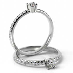 Pierścionek złoty z brylantami 0.31 ct ST-009